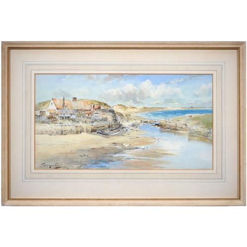 1048 - Thomas Swift Hutton (1865-1935) - Old Hartley; Seaton Sluice and Blyth Bay, a pair, both signed, one... 