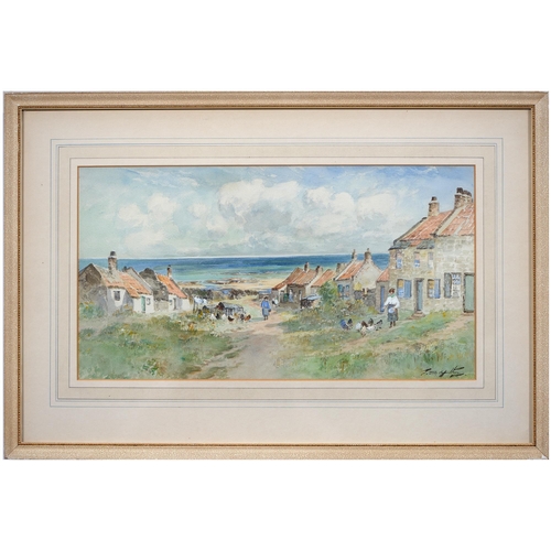 1048 - Thomas Swift Hutton (1865-1935) - Old Hartley; Seaton Sluice and Blyth Bay, a pair, both signed, one... 