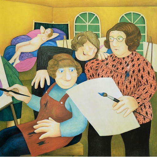 1053 - Beryl Cook OBE (1926-2008) - The Art Class, reproduction printed in colour, published by The Alexand... 