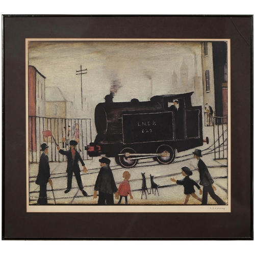 1056 - Laurence Stephen Lowry RA (1887-1976) Level Crossing [Burton-on-Trent], reproduction printed in colo... 