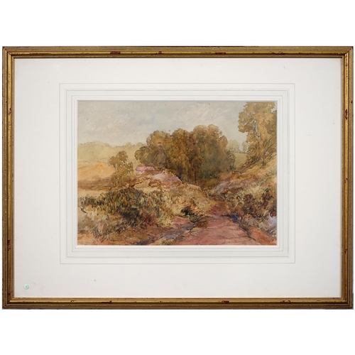 1068 - Attributed to David Cox the Elder, OWS (1783-1859) - Cottage in a Landscape, label to verso, waterco... 