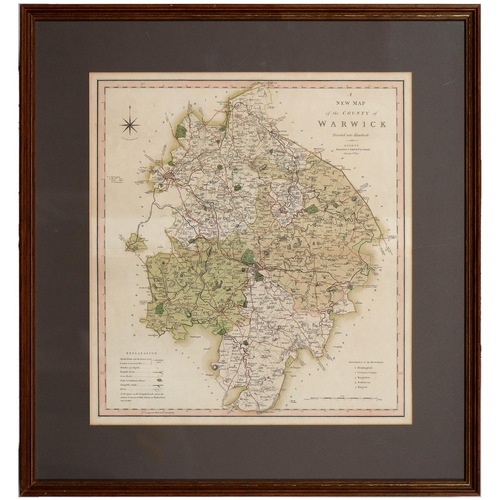 1089 - Robert Morden (c. 1650 – 1703) - Nottinghamshire, two-page map, n.d. [late 18th c], engraving, conte... 