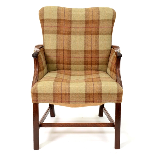 1199 - A George III mahogany armchair, 96cm h