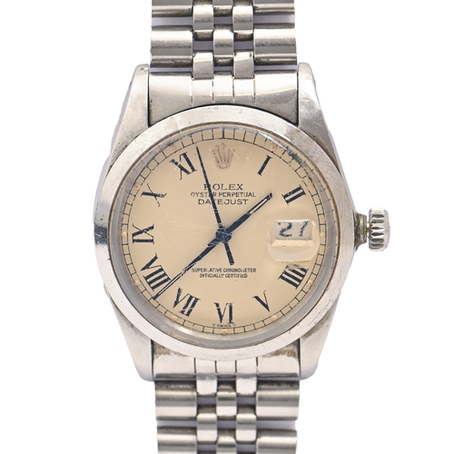 124 - A Rolex stainless steel gentleman's wristwatch, Oyster Perpetual Date Just, Ref 2661, no 84315085, 3... 