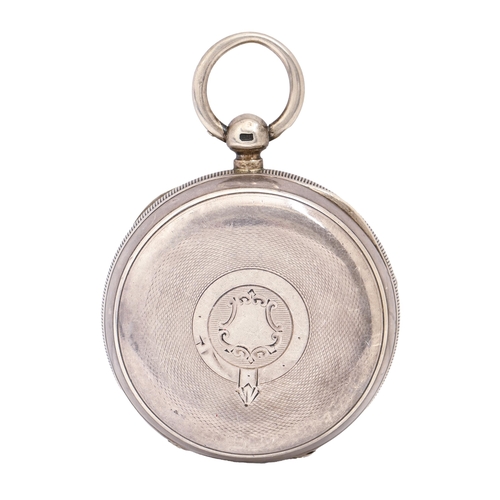 126 - A silver lever watch, the case of unusually heavy gauge, T Leivers Underwood, 63mm diam, Chester 190... 