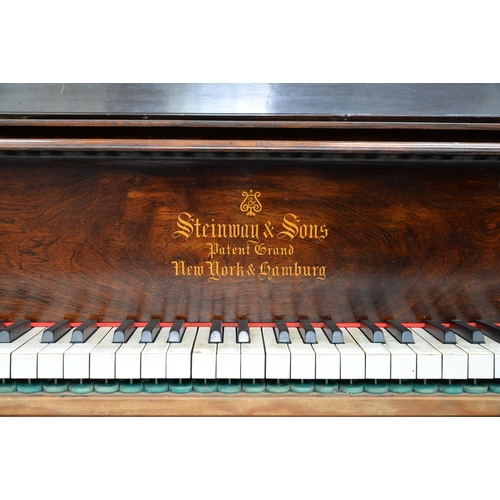 1264 - A Steinway and Sons. A rosewood five foot grand piano number 96165, ivory keysPlease note Mellors &a... 