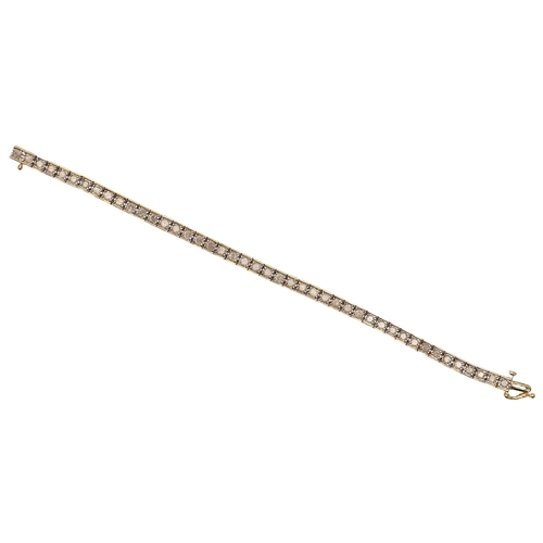 141 - A diamond  tennis bracelet,  in gold, 18cm l, marked 10K, 11.8g