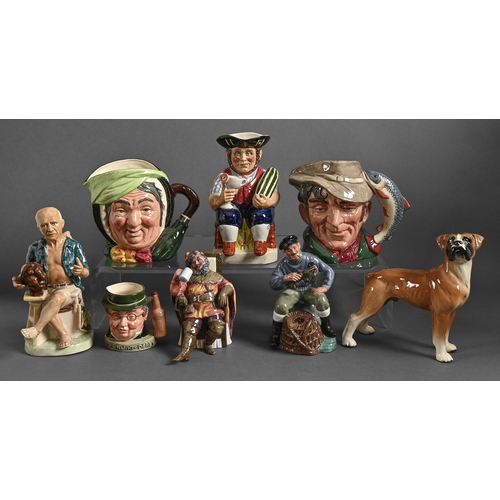 1434 - Miscellaneous Royal Doulton character jugs and figurines, including The Foaming Quart, The Lobster M... 