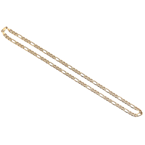 148 - A 9ct gold flat curb necklace, 34cm long, marked 375 9KT, 40g