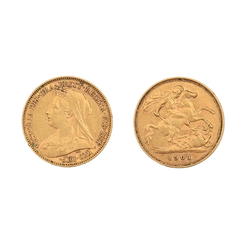 196 - Gold coin. Sovereign 1894 M