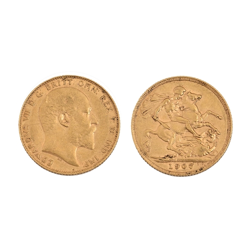 217 - Gold coin. Sovereign 1907