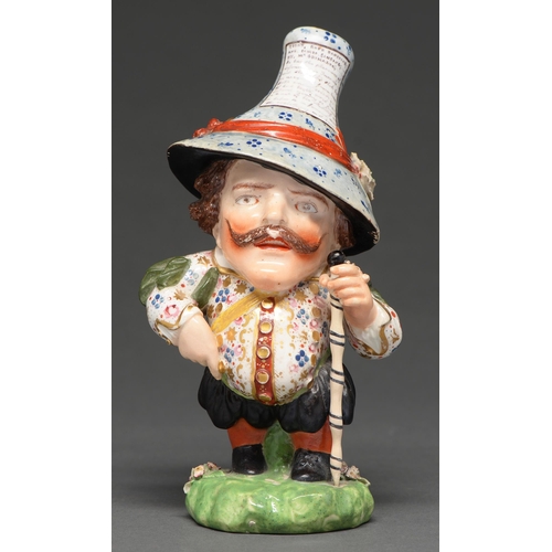 548 - A Derby figure of a Mansion House Dwarf, c1825,  15cm h, incised No 227, red painted mark... 