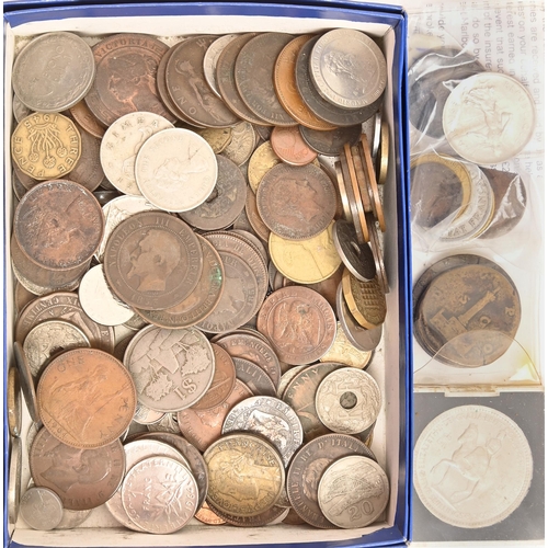 726 - Miscellaneous George III and later British and other coins, etc