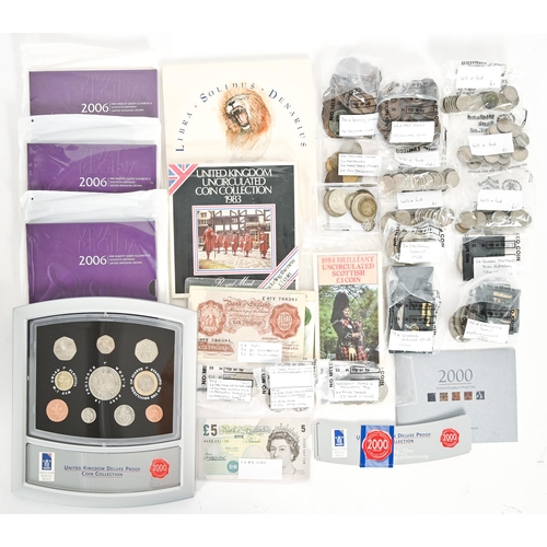 740 - Miscellaneous British pre-decimal and other coins, to include BU and Proof sets, commemorative,  iss... 