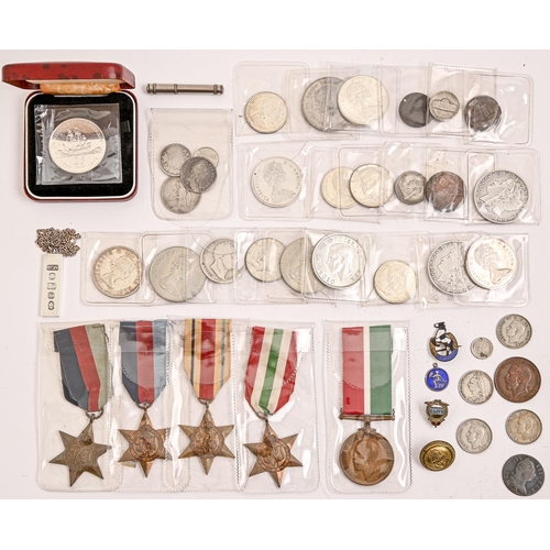 747 - Miscellaneous United Kingdom and foreign silver coins, including United States of America Dollar, 18... 