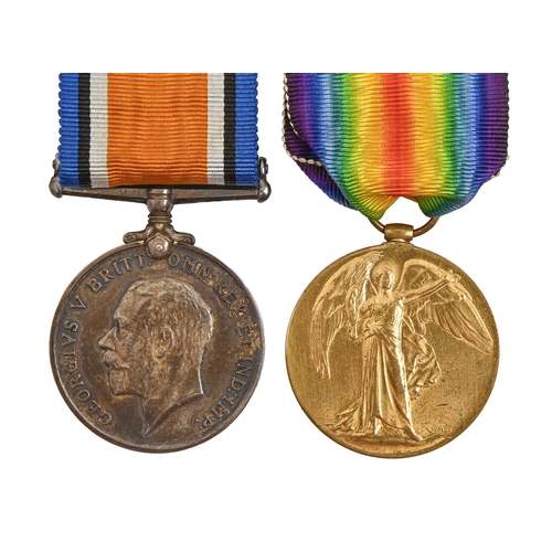 756 - WWI pair British War Medal and Victory Medal 58208 Pt. H. J. Harbarn R War R