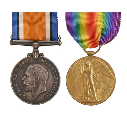 757 - WWI pair British War Medal and Victory Medal, 59103 Pte J. Pywell M.G.C.