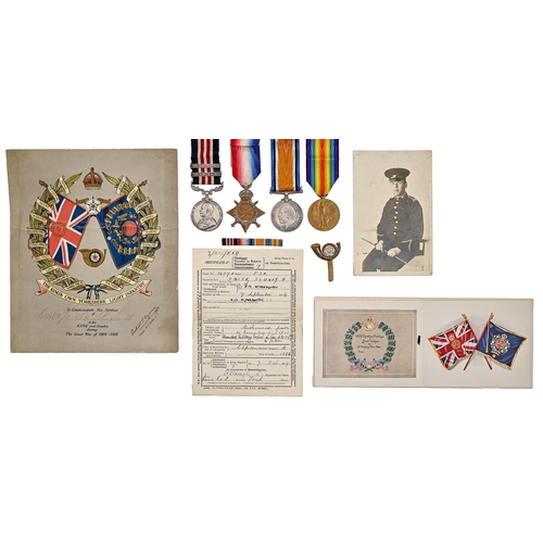 759 - WWI, the triple award Military Medal group of four of Sidney Hailer Smith, Military Medal, 1914-15 S... 