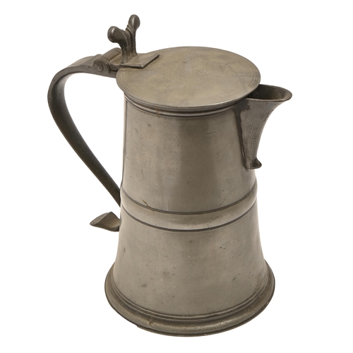 779 - A pewter flagon, late 19th/20th c,  after a Scottish example by Stephen Maxwell of Glasgow, 25c... 