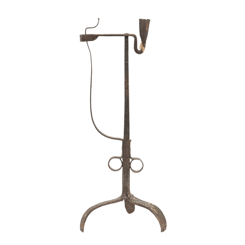 886 - A wrought iron peerman, probably 18th c, 50cm h