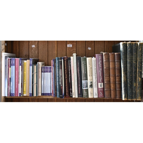 973 - Books. One shelf of furniture reference, early 20th c and later, including Macquoid (Percy), A Histo... 