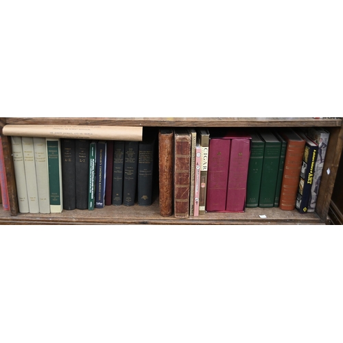 977 - Books. Three shelves of general stock, early 20th c and later, including Americana manuscript resear... 