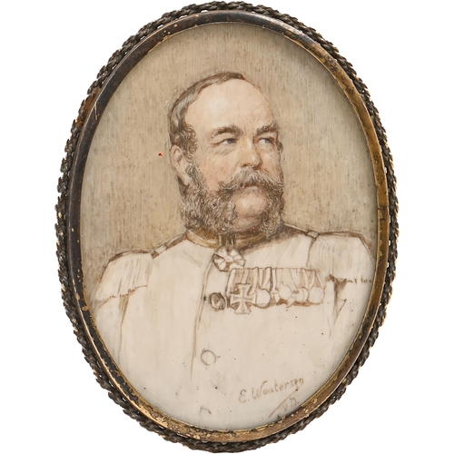 989 - Attributed to Elsa Woutersen van Doesburgh (1875-1857) - Portrait Miniature of Karl Heimlich Ludwig ... 