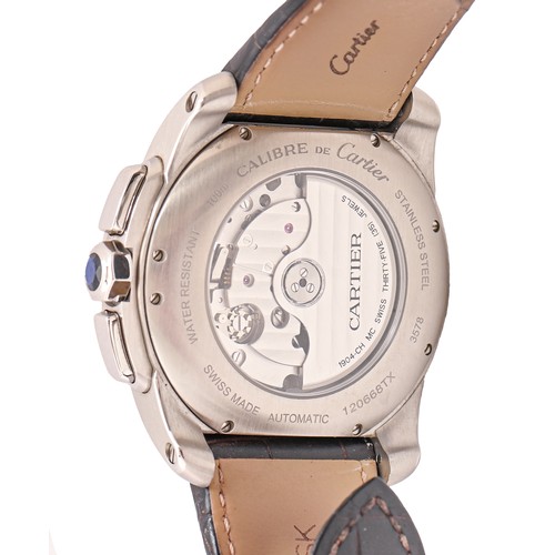 130 - A Cartier bi-metal self-winding chronograph wristwatch, Calibre de Cartier, Ref 3578, no 2303BB12, c... 