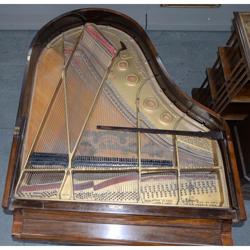 1264 - A Steinway and Sons. A rosewood five foot grand piano number 96165, ivory keysPlease note Mellors &a... 