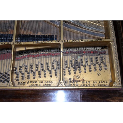 1264 - A Steinway and Sons. A rosewood five foot grand piano number 96165, ivory keysPlease note Mellors &a... 