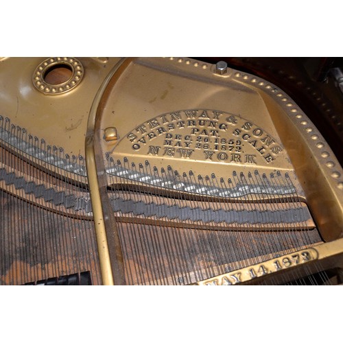 1264 - A Steinway and Sons. A rosewood five foot grand piano number 96165, ivory keysPlease note Mellors &a... 