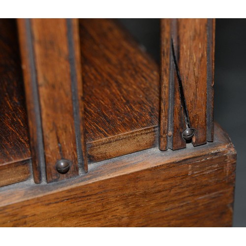 1267 - An Edwardian rosewood and inlaid rotating bookcase with patera to the top, 116cm h; 56 x 57cm... 