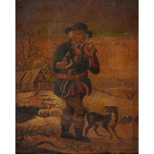 794 - After Thomas Barker of Bath - The Woodman and his Dog, oil on board, 23.5 x 18.5cm