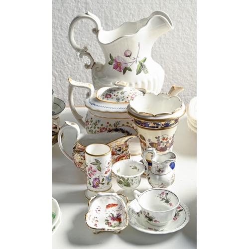 339 - Miscellaneous teaware and decorative porcelain, c.1825, to include a miniature teacup, saucer, and j... 