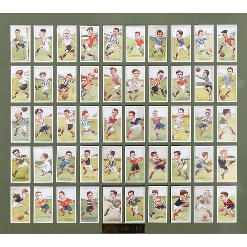 552 - Players cigarette cards, 1920s and later, framed sets, including characters from Dickens, footballer... 