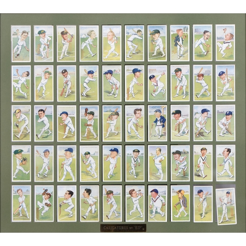 552 - Players cigarette cards, 1920s and later, framed sets, including characters from Dickens, footballer... 