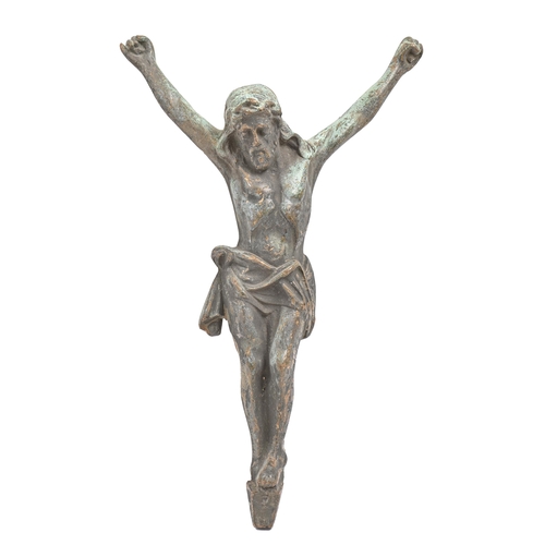 568 - A French bronze Corpus Christi, early 20th c, 42cm h