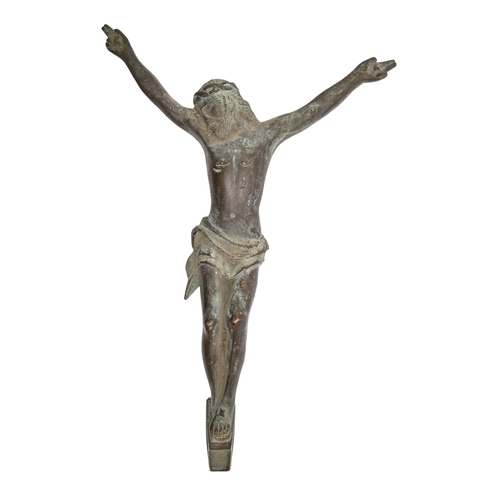 569 - A French bronze Corpus Christi, early 20th c, 52cm h