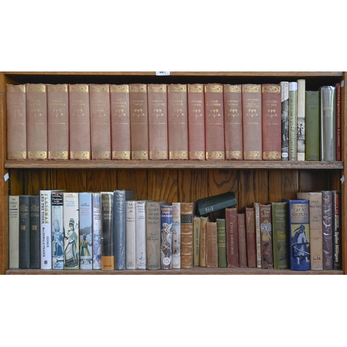 641 - Antiquarian and Later Books. Three shelves, 19th c and later, including five first editions of Frase... 