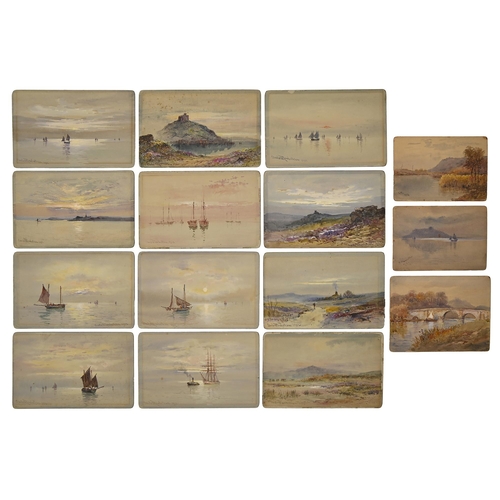 659 - Claude Hamilton Rowbotham (1864-1949) - Falmouth Bay and other views, twelve, all signed and dated 1... 