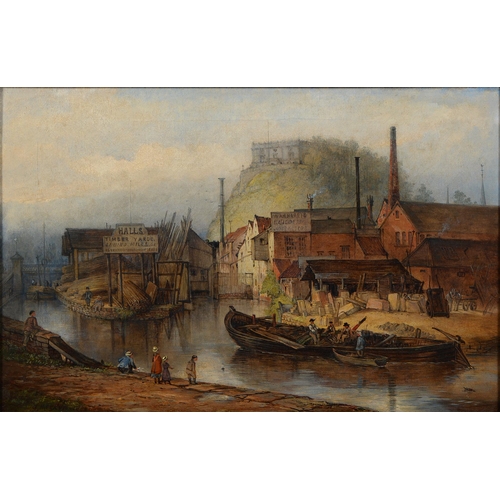 675 - George Meekyn (1831-1909) - Nottingham Castle from Fothergill's Basin, where the River Leen and the ... 