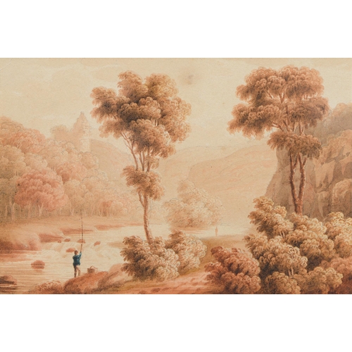 678 - Attributed to Amos Green (1735-1807) - Dovedale, Derbyshire; Til-y-din (sic; Tal-y-llyn), Wales, a p... 