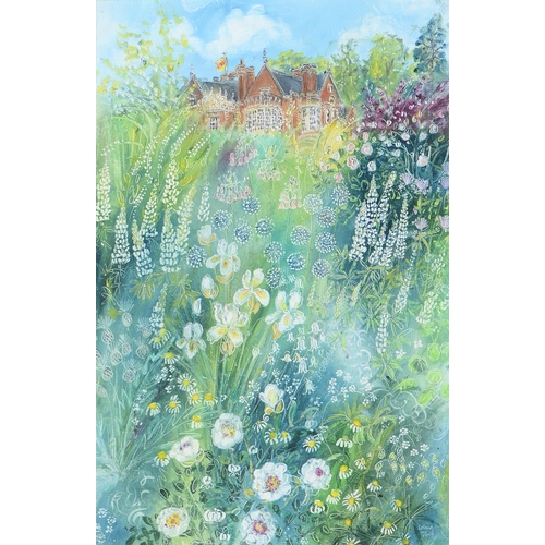 679 - Selina Thorp (b. 1968) - White Garden, Burton Agnes, signed, oil pastel, 30.5 x 20cm; another work b... 