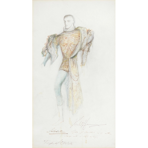 680 - Leslie Hurry (1909-1978) - Sebastian, a costume design from Shakespeare's Tempest at the Old Vic, 19... 