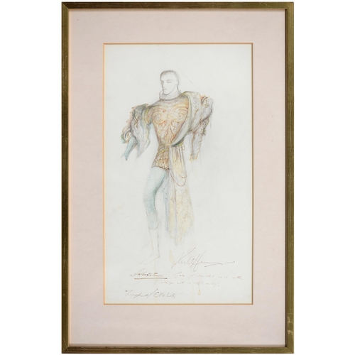 680 - Leslie Hurry (1909-1978) - Sebastian, a costume design from Shakespeare's Tempest at the Old Vic, 19... 