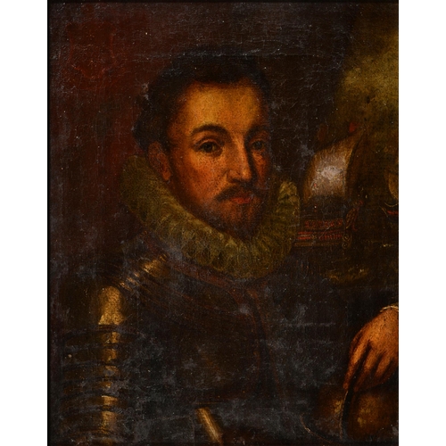 707 - English School - Portrait of Sir Walter Raleigh, oil on canvas, 34.5cm x 27cm