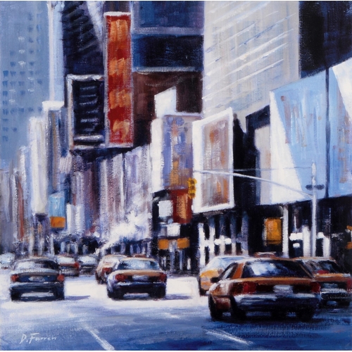 725 - David Farren (1972-) - Broadway; Manhattan Shadows, two, reproductions printed on paper, signed by t... 