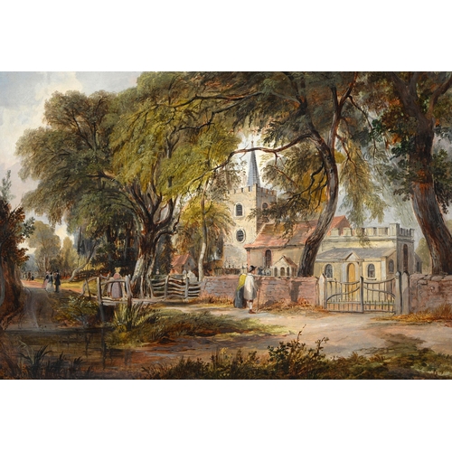 739 - English School, 19th century - Sunday Morning, oil on canvas, 31.5cm x 46cmProvenance: anon sale, Ch... 