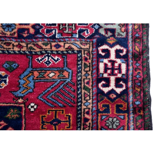 811 - A Turkish tribal bird rug, early 20th c, 189 x 130cm