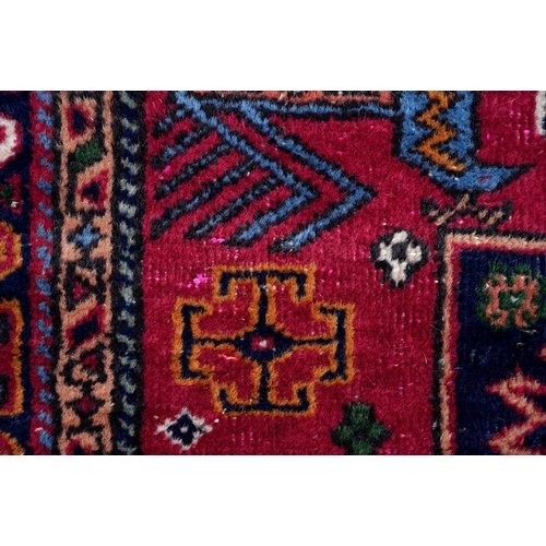 811 - A Turkish tribal bird rug, early 20th c, 189 x 130cm